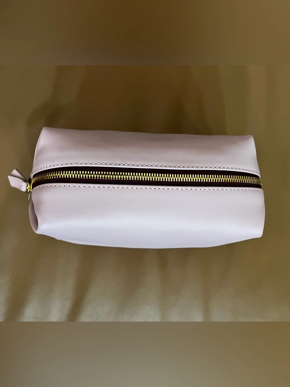 J Crew Harper Large Leather Dopp Kit Smky Wisteria